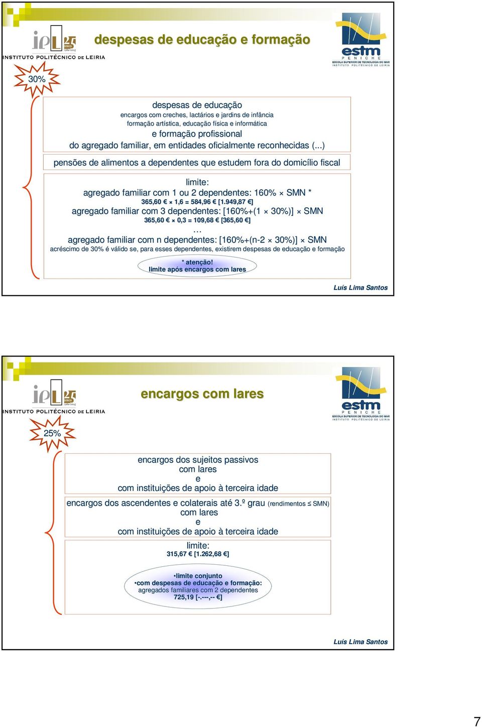 ) pensões de alimentos a dependentes que estudem fora do domicílio fiscal limite: agregado familiar com 1 ou 2 dependentes: 160% SMN * 365,60 1,6 = 584,96 [1.