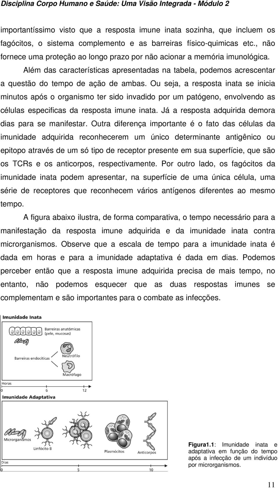 Ou seja, a resposta inata se inicia minutos após o organismo ter sido invadido por um patógeno, envolvendo as células especificas da resposta imune inata.