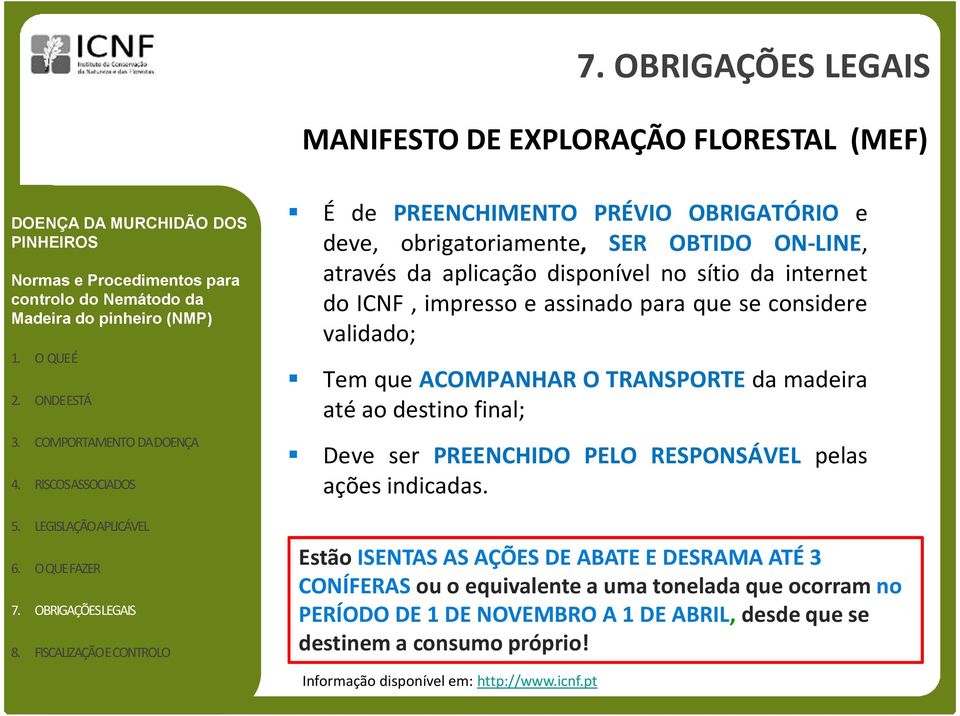 destino final; Deve ser PREENCHIDO PELO RESPONSÁVEL pelas ações indicadas.