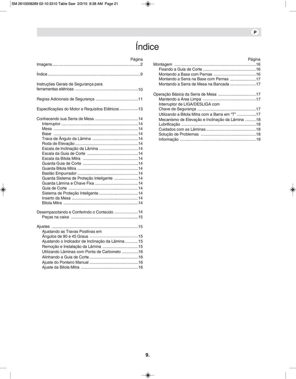 ..4 Escala da Bitola Mitra...4 Guarda Guia de Corte...4 Guarda Bitola Mitra...4 Bastão Empurrador...4 Guarda Sistema de Proteção Inteligente...4 Guarda Lâmina e Chave Fixa...4 Guia de Corte.