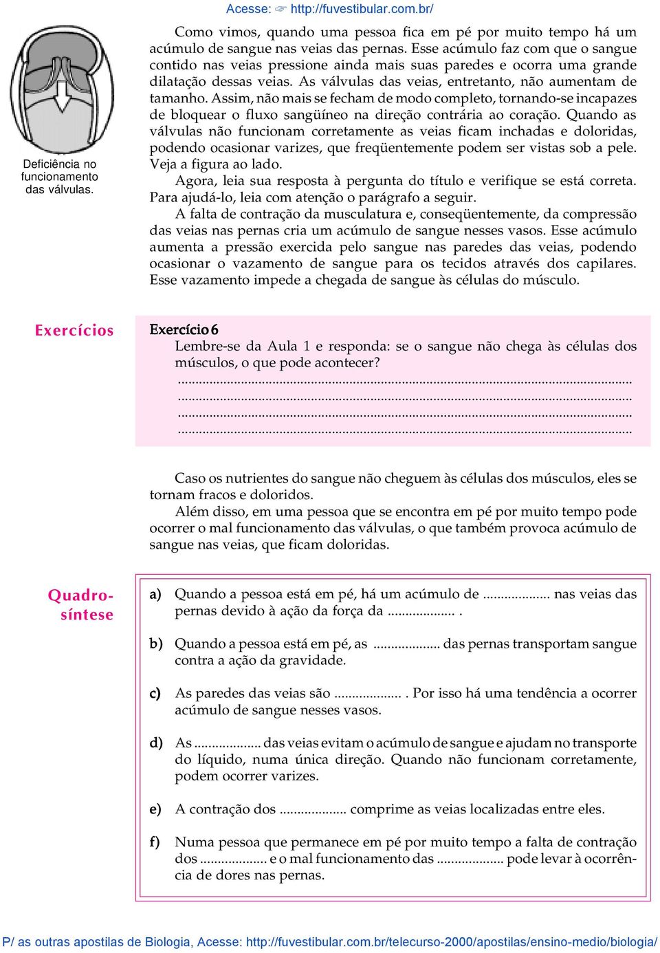 Assim, não mais se fecham de modo completo, tornando-se incapazes de bloquear o fluxo sangüíneo na direção contrária ao coração.