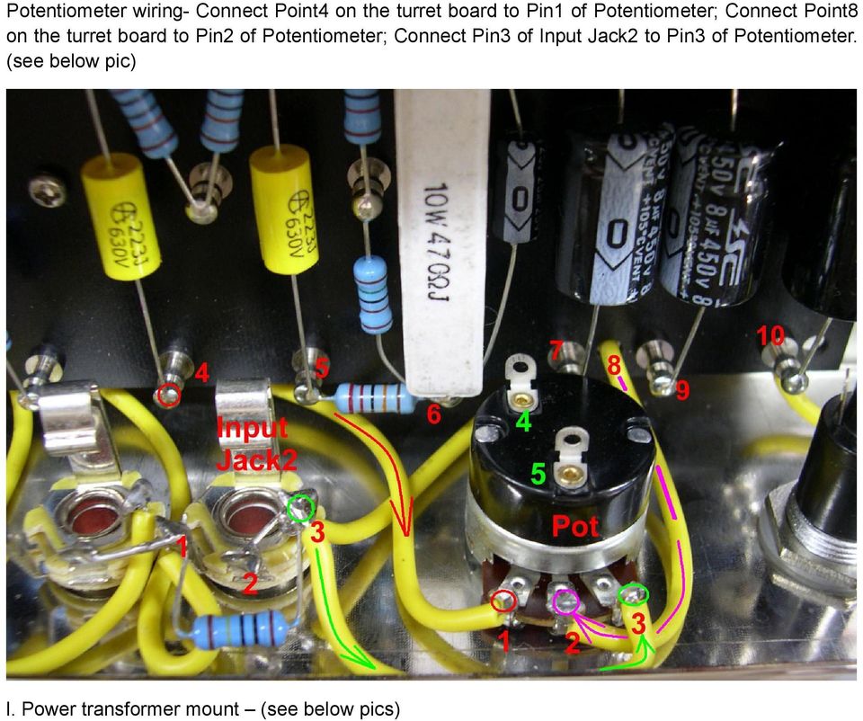 Potentiometer; Connect Pin3 of Input Jack2 to Pin3 of