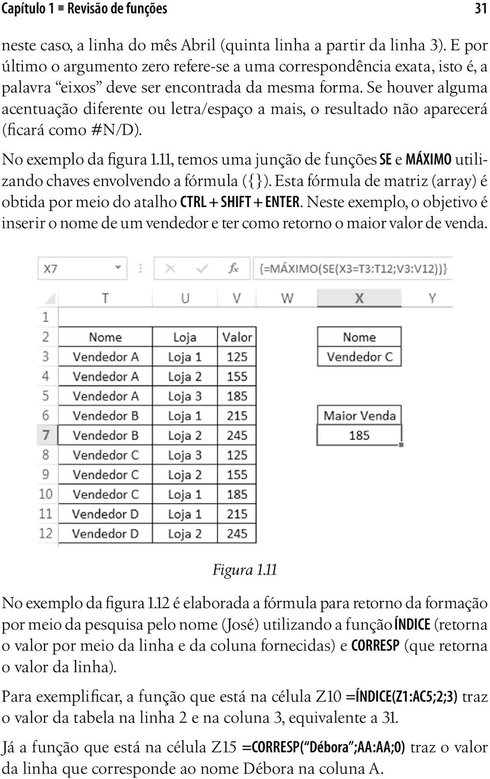 Se houver alguma acentuação diferente ou letra/espaço a mais, o resultado não aparecerá (ficará como #N/D). No exemplo da figura 1.