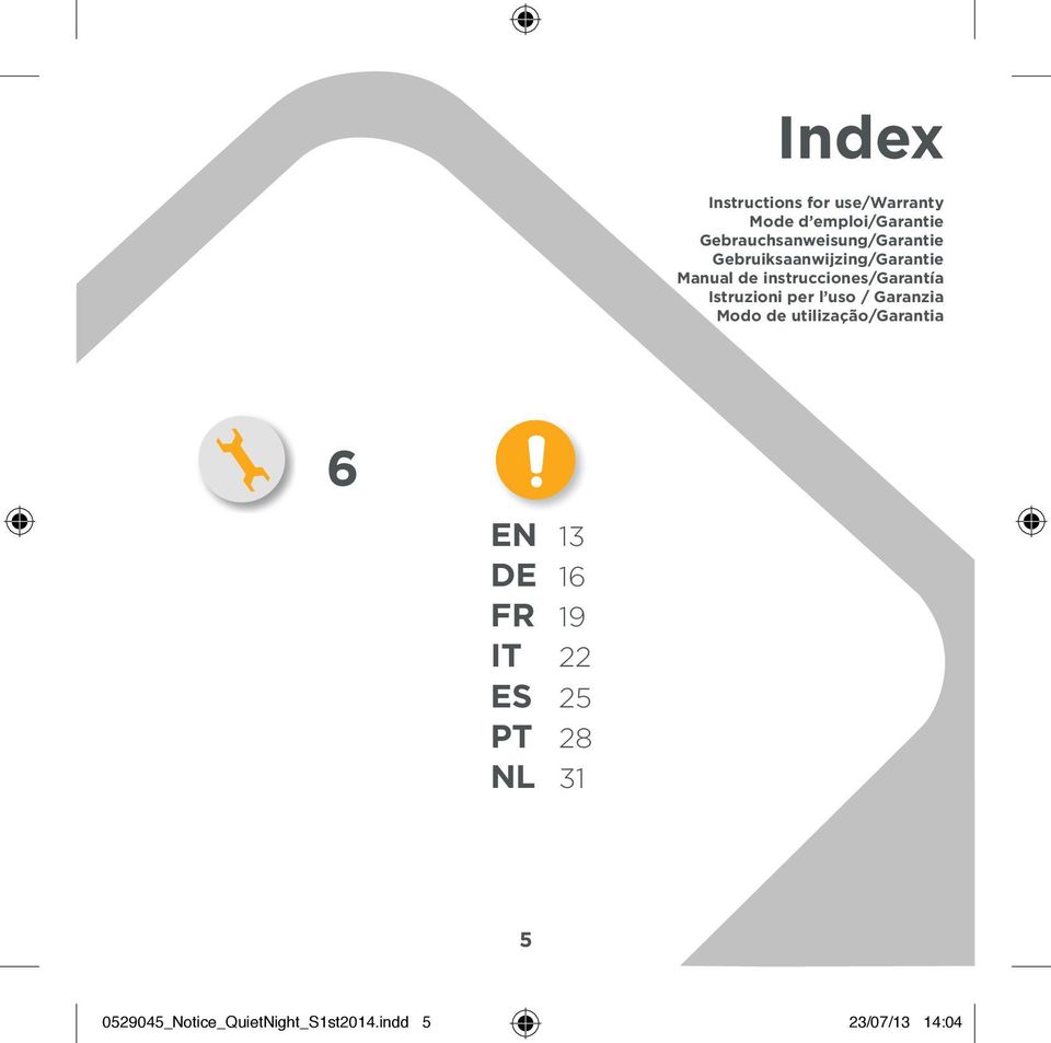 instrucciones/garantía Istruzioni per l uso / Garanzia Modo de