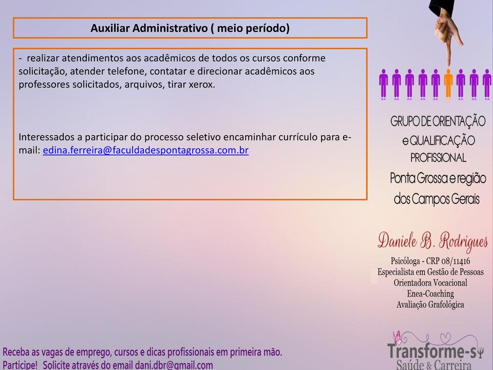 acadêmicos aos professores solicitados, arquivos, tirar xerox.