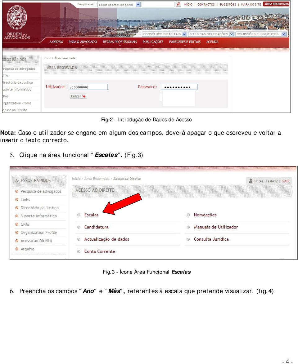 Clique na área funcional Escalas. (Fig.3) Fig.3 - Ícone Área Funcional Escalas 6.