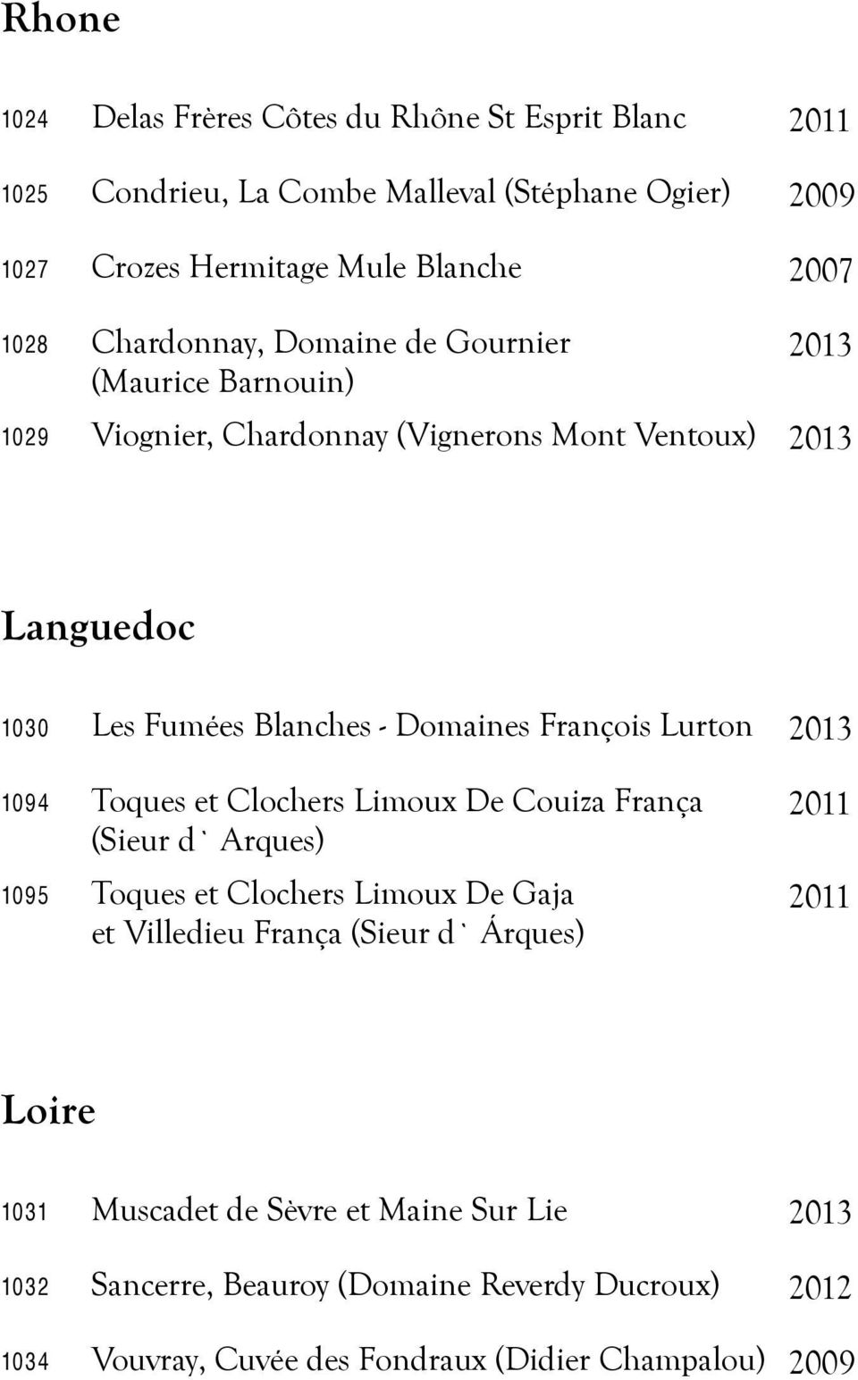 François Lurton 2013 1094 Toques et Clochers Limoux De Couiza França (Sieur d` Arques) 1095 Toques et Clochers Limoux De Gaja et Villedieu França (Sieur d` Árques)