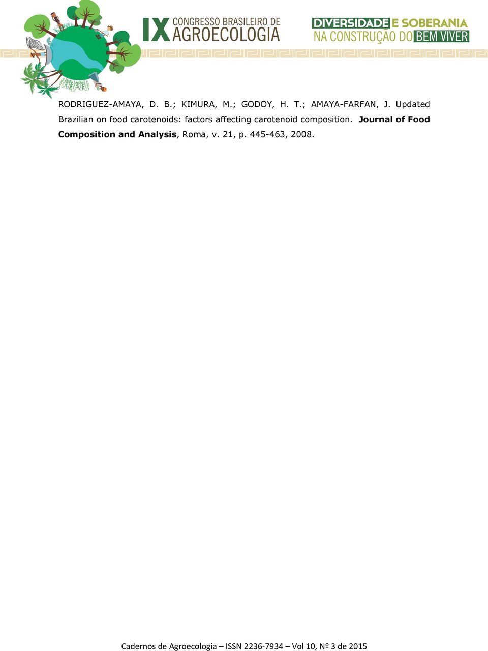 Updated Brazilian on food carotenoids: factors