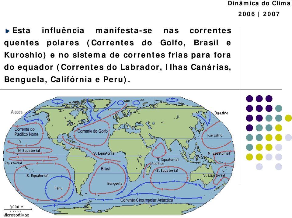 correntes frias para fora do equador (Correntes do