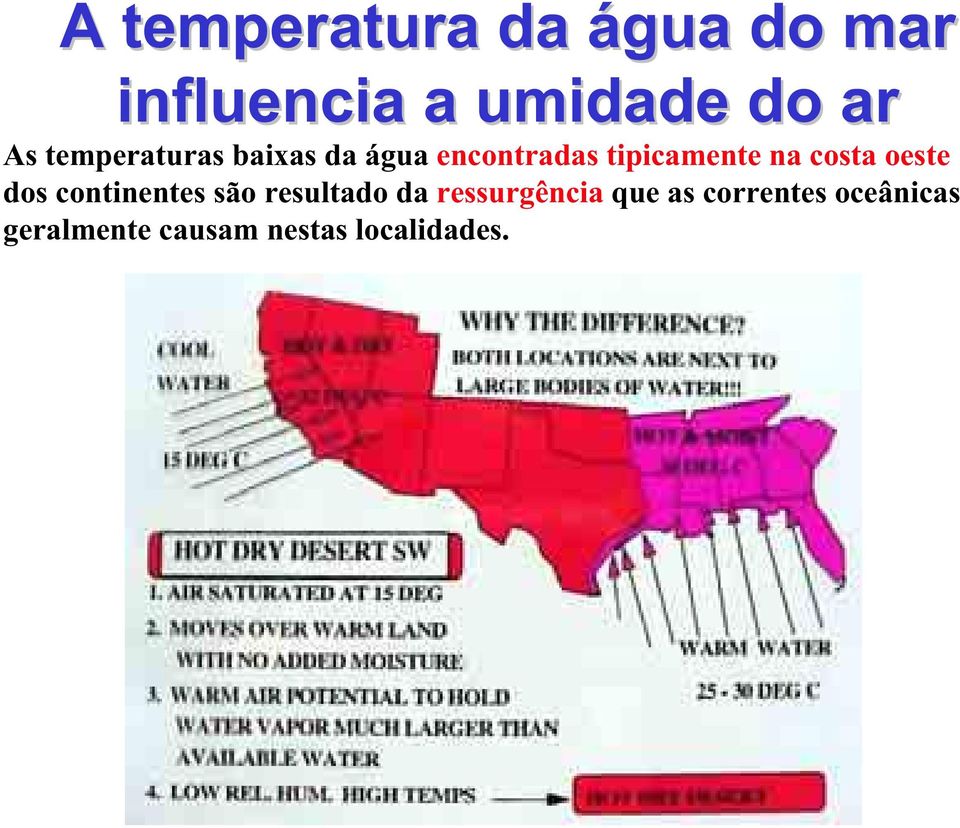 costa oeste dos continentes são resultado da ressurgência