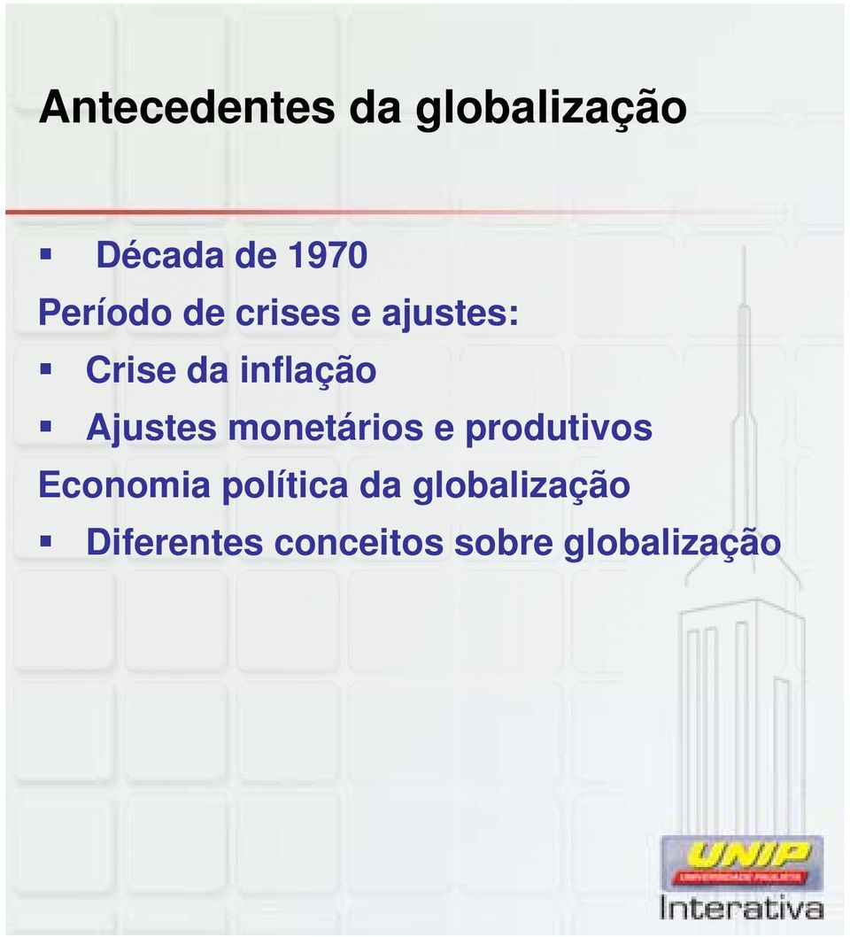 Ajustes monetários e produtivos Economia