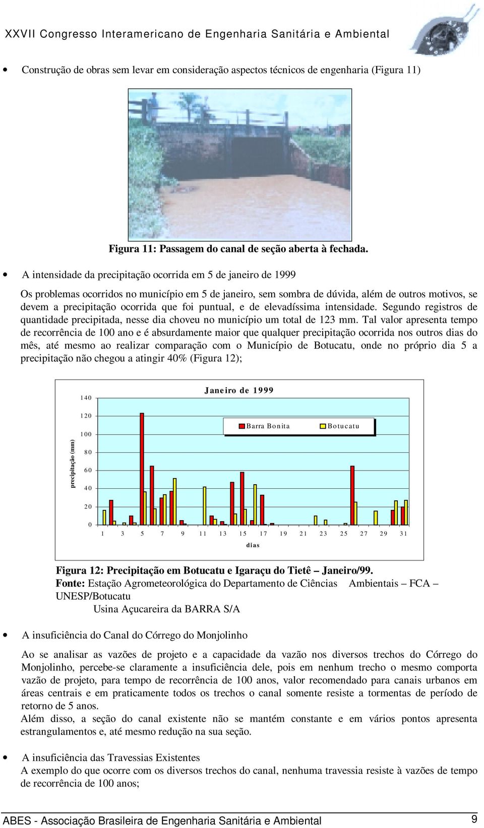 foi puntual, e de elevadíssima intensidade. Segundo registros de quantidade precipitada, nesse dia choveu no município um total de 123 mm.