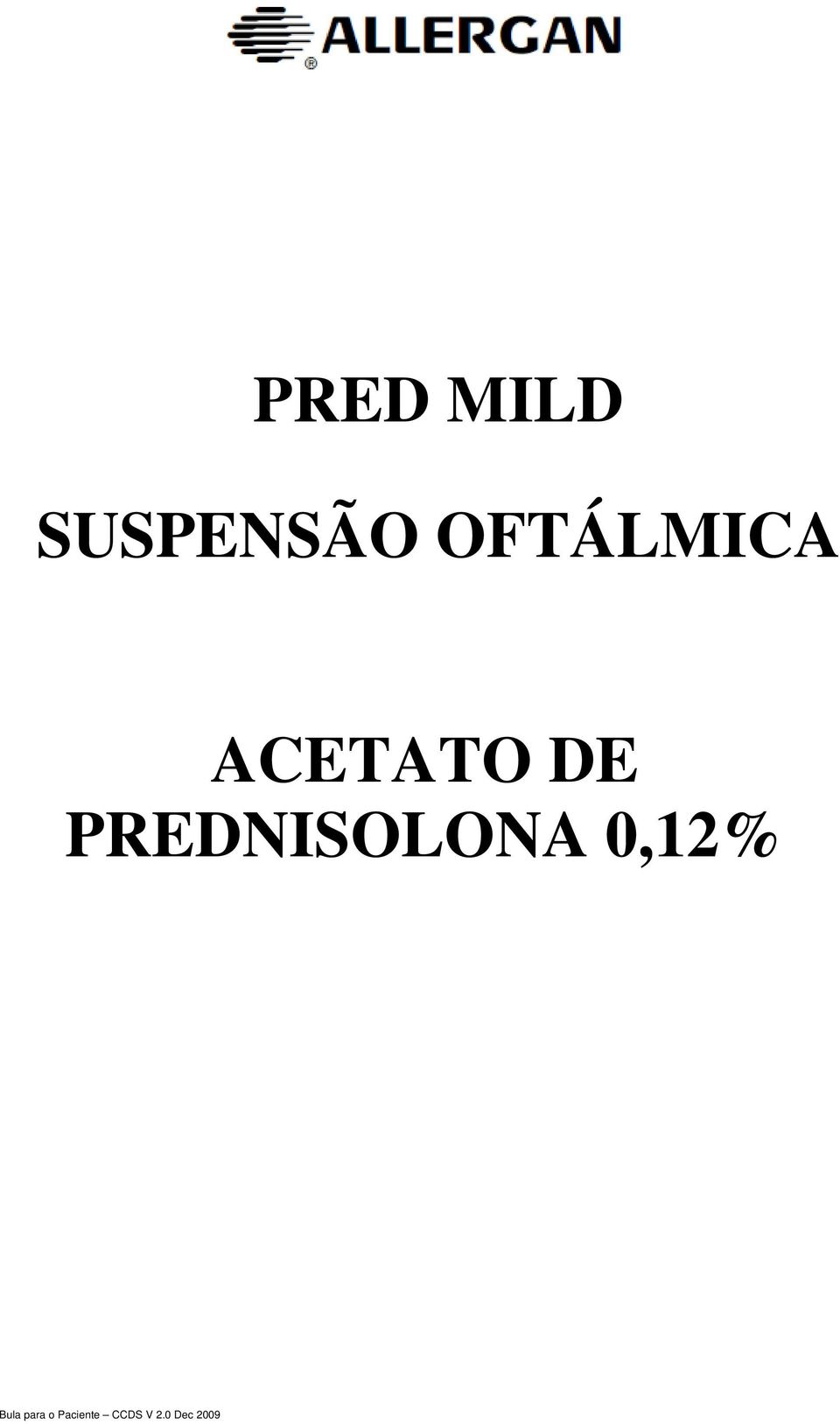 PREDNISOLONA 0,12% Bula