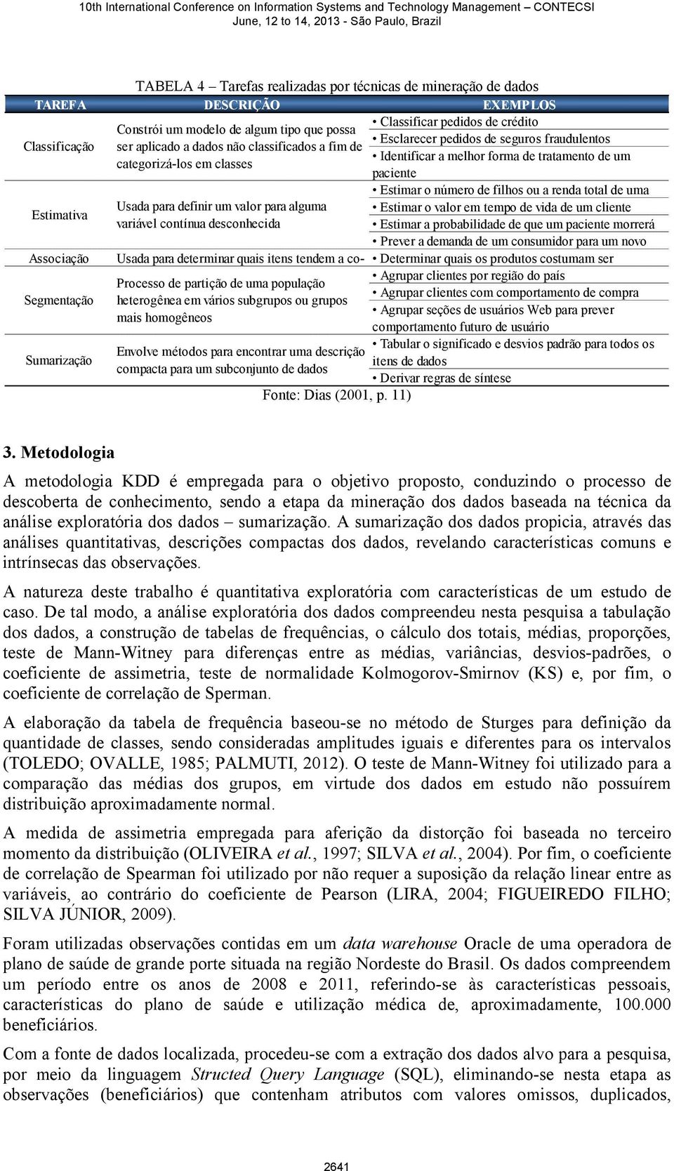 seguros fraudulentos Identificar a melhor forma de tratamento de um paciente Estimar o número de filhos ou a renda total de uma Estimar o valor em tempo de vida de um cliente Estimar a probabilidade