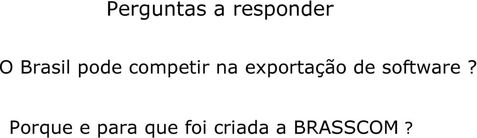 exportação de software?