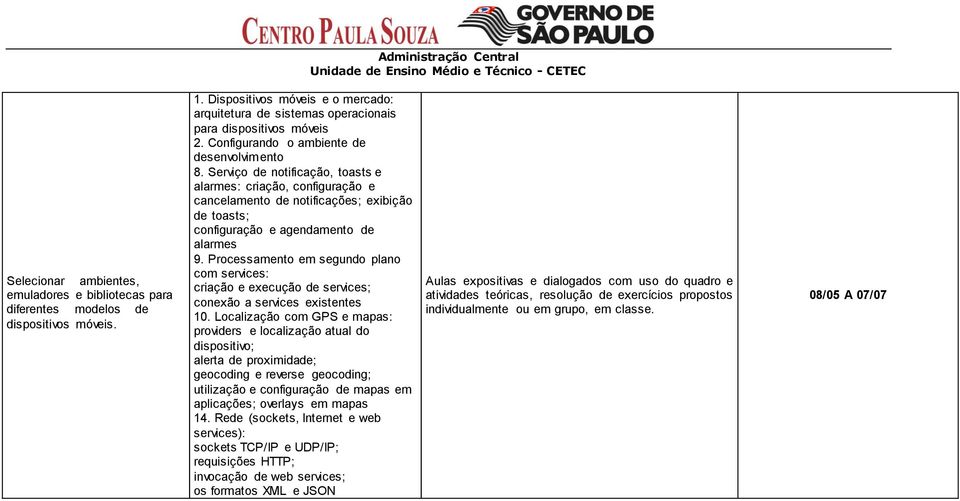 Serviço de notificação, toasts e alarmes: criação, configuração e cancelamento de notificações; exibição de toasts; configuração e agendamento de alarmes 9.