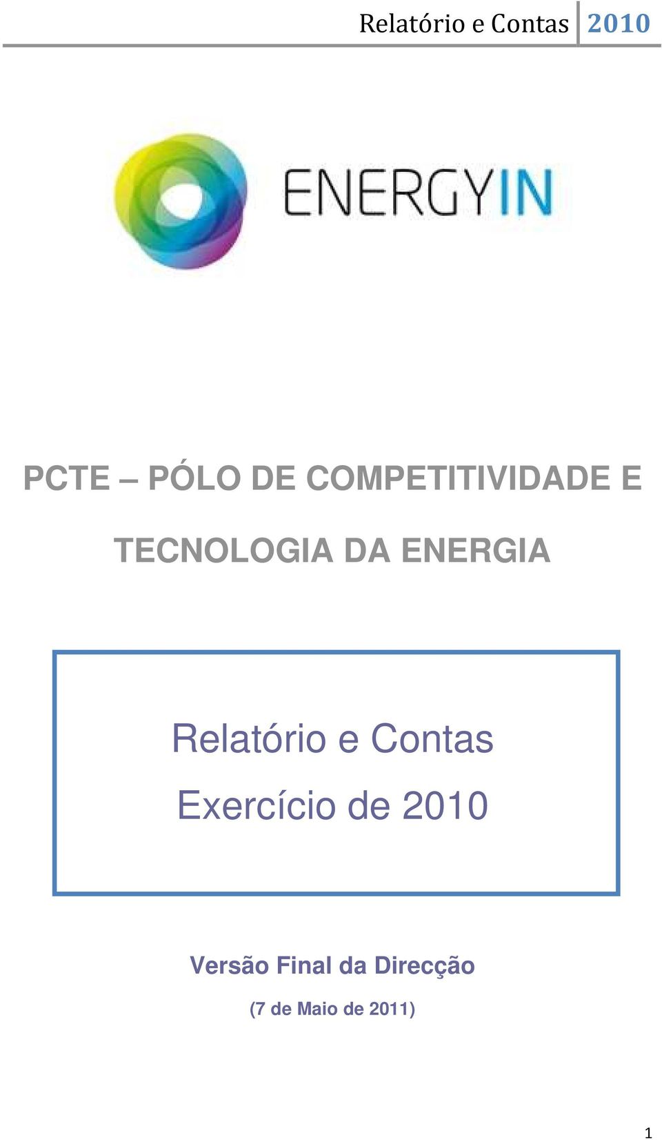 Contas Exercício de 2010 Versão