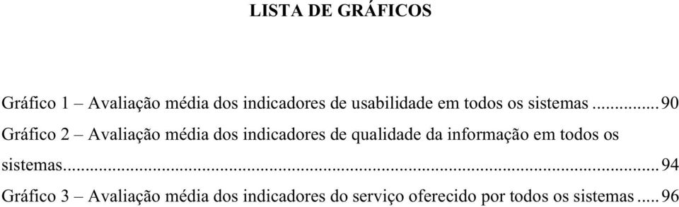 ..90 Gráfico 2 Avaliação média dos indicadores de qualidade da