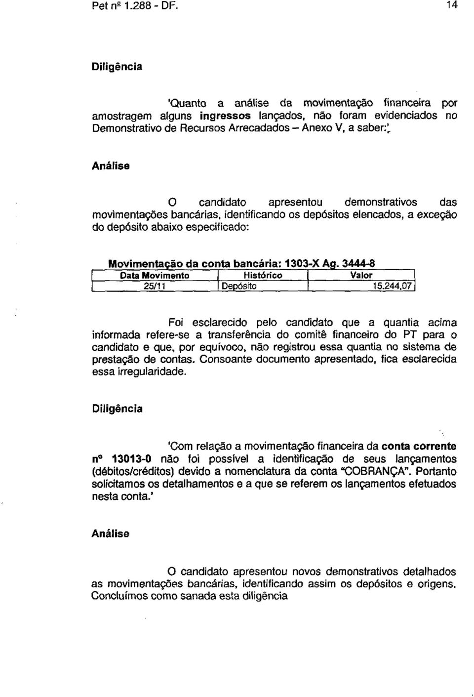 3444-5 Data Movimento Histórico Valor 25/11 Depósito 15.