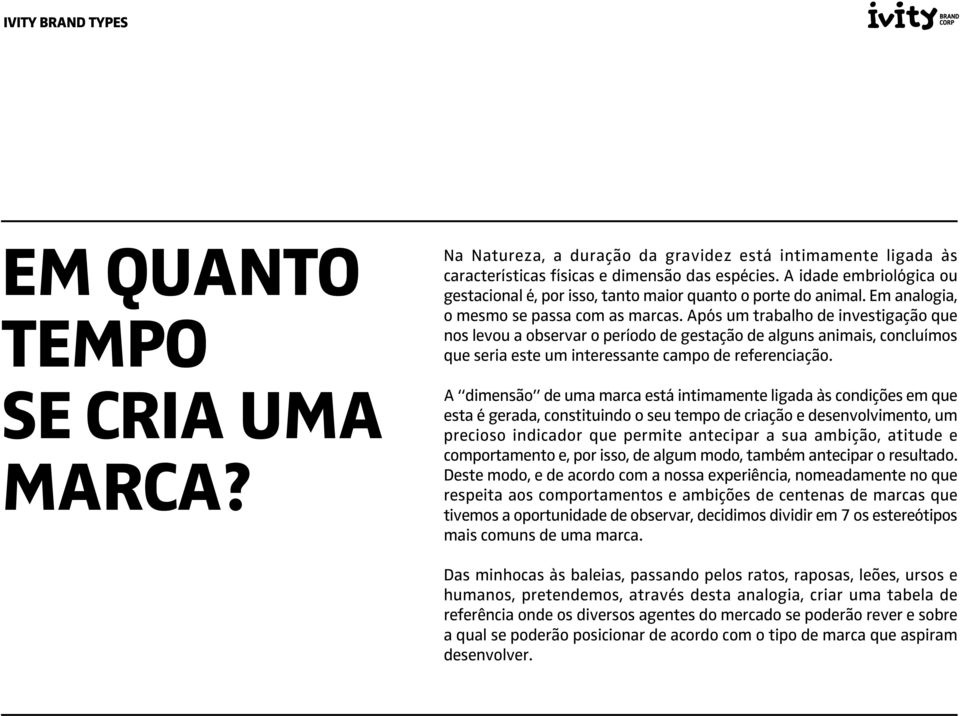 Após um trabalho de investigação que nos levou a observar o período de gestação de alguns animais, concluímos que seria este um interessante campo de referenciação.