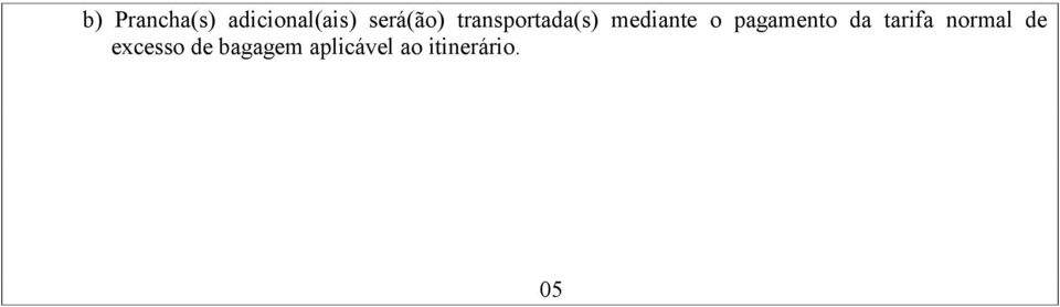 pagamento da tarifa normal de