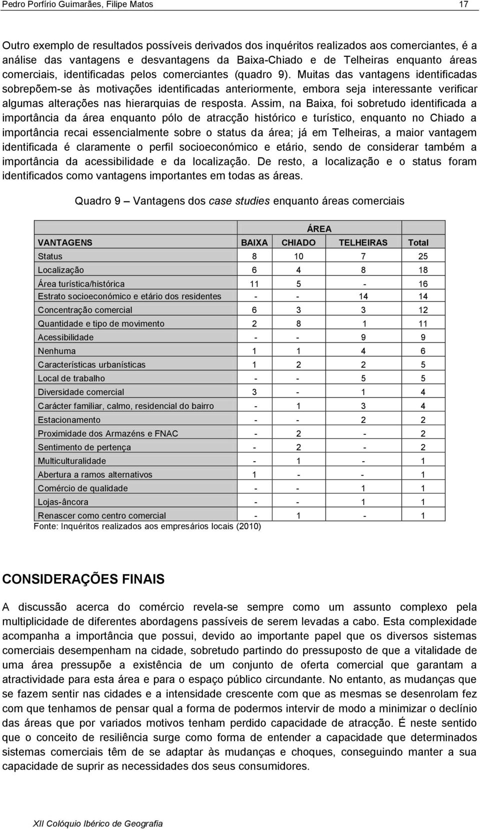 Muitas das vantagens identificadas sobrepõem-se às motivações identificadas anteriormente, embora seja interessante verificar algumas alterações nas hierarquias de resposta.