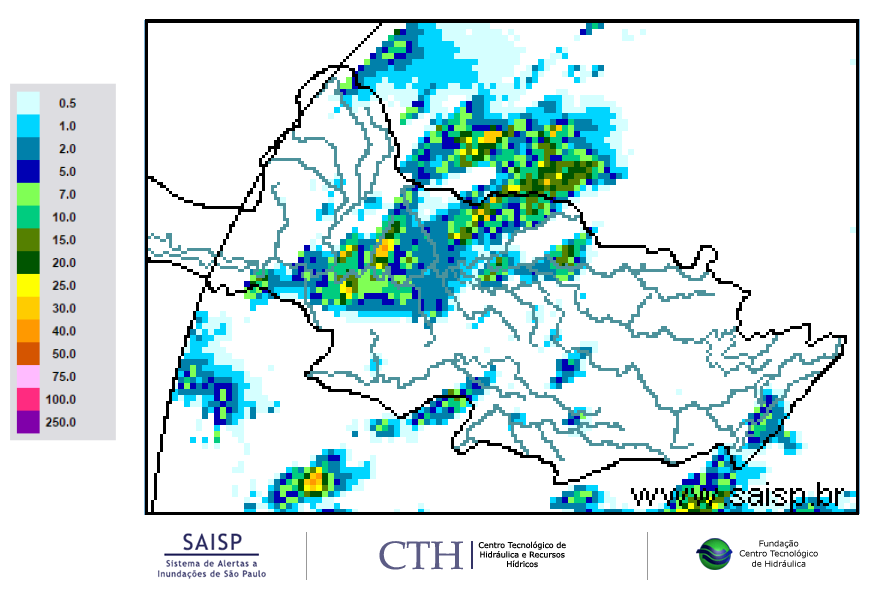 Dados Pluviométricos das Bacias PCJ CHUVA ACUMULADA EM 24 HORAS