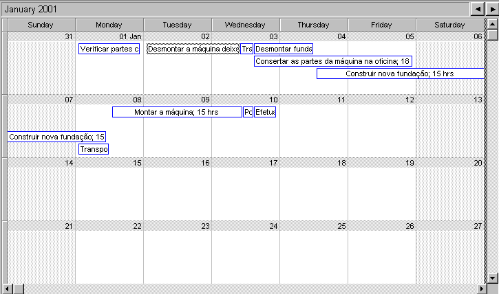 Assim como o Gráfico de Gantt, diversas opções estão disponíveis para o Diagrama da Rede. Basta clicar com o botão direito do mouse sobre qualquer parte do diagrama.