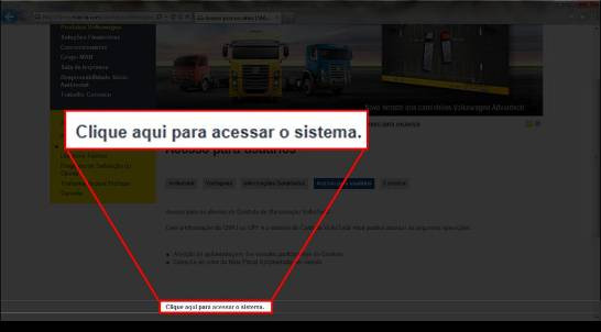 6º Passo: Localizar e clicar na parte inferior do site em Clique aqui para acessar o