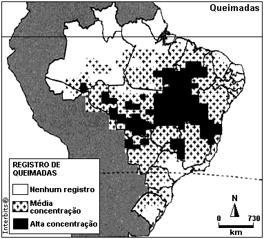 32. (Uft 2011) As queimadas no Brasil são problemas ambientais oriundos, sobretudo das práticas da agricultura que causam prejuízos ao meio ambiente e à saúde da população.