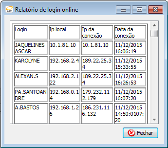 Aba Relatórios Todos os relatórios são fornecidos apenas em PDF As informações retornadas são: NOME DO CLIENTE; PLACA; MARCA/MODELO; COR; e