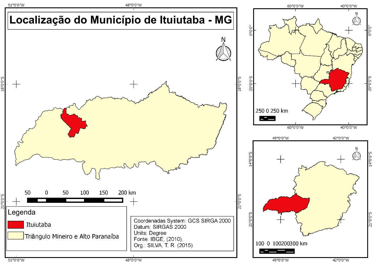 Figura 1: Localização do município de Ituiutaba - MG (2015).