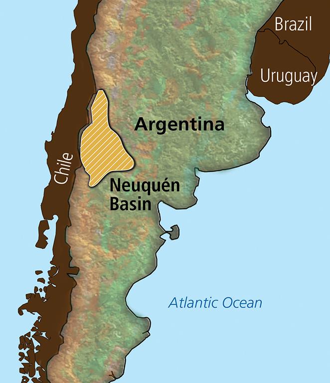 Gás de Folhelho na Argentina: Neuquén Bacia de Neuquén Área de 137.