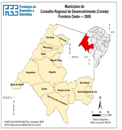 Figura 1: Mapa da fronteira oeste do Rio