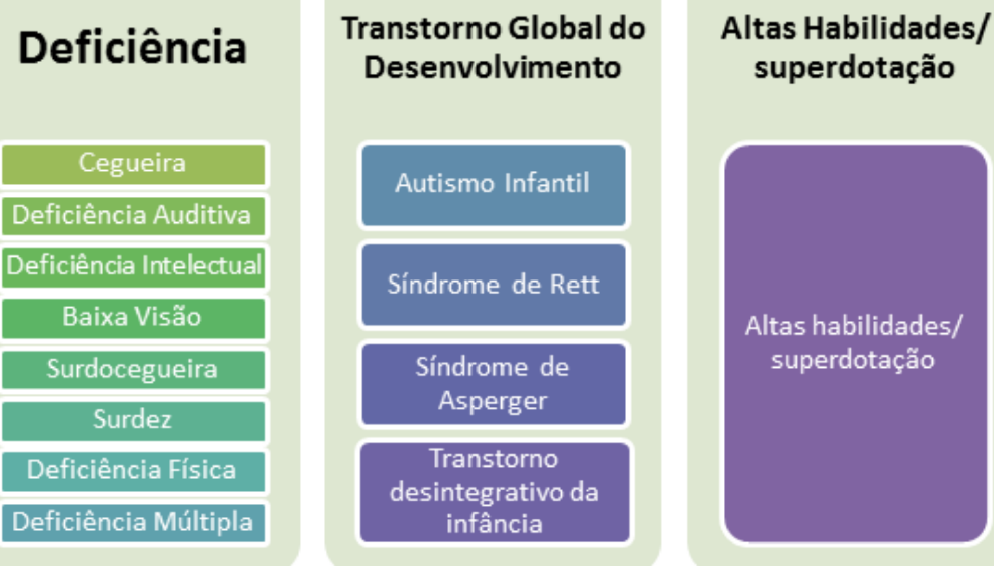 Educacenso Aluno Quadro de deficiências, TGD ou