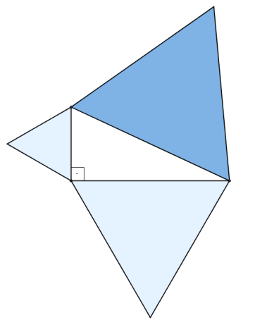 4 Extensões do Teorema de Pitágoras Nesta seção veremos que esse padrão pitagórico (relação entre as áreas) é válido para outras figuras construídas tendo como base um triângulo retângulo, de modo a