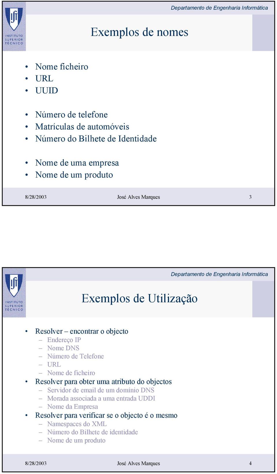 de ficheiro Resolver para obter uma atributo do objectos Servidor de email de um domínio DNS Morada associada a uma entrada UDDI Nome da Empresa