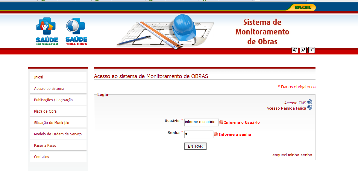 8º PASSO - ACESSAR O SISMOB COM A SENHA PESSOAL