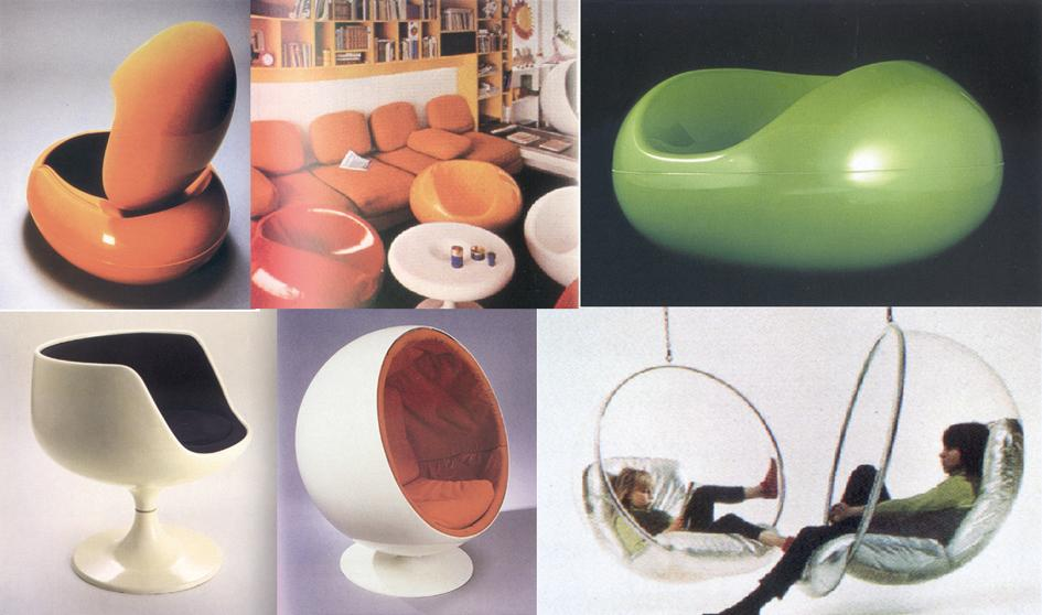 A Indústria de Móveis de Plástico, do Material Polimérico ao Design. B A C Figura, 2.09/ A-C Concepção da linha Tulip (Tulipa) pelo arquiteto finlandês Eero Saarinen.