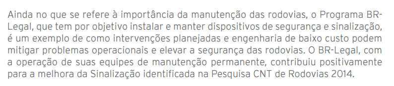 Condição da Sinalização nas