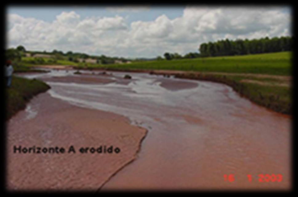 Alguns processos erosivos que contribuem para o empobrecimento do solo Assoreamento: Depósito de acúmulo de