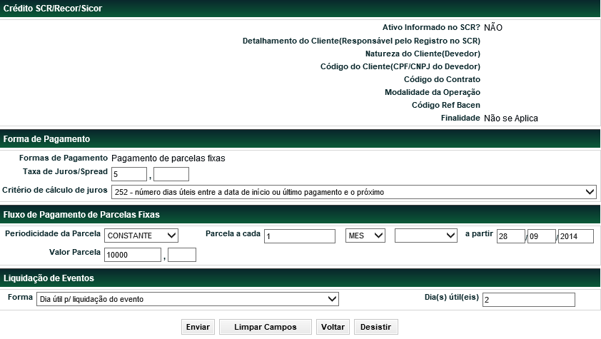 Tela Exemplo Forma de