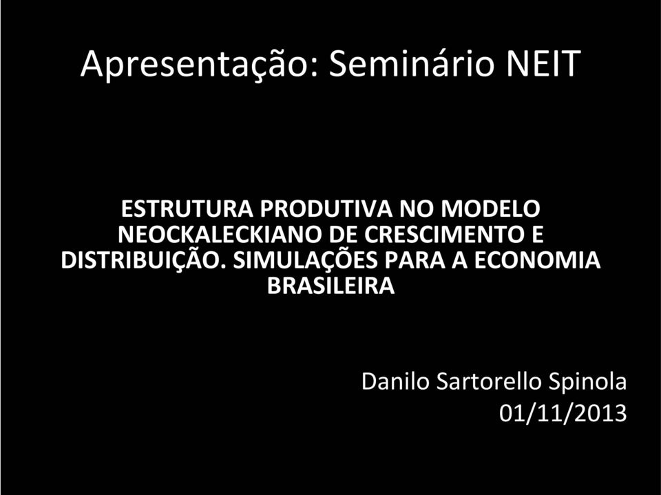 CRESCIMENTO E DISTRIBUIÇÃO.