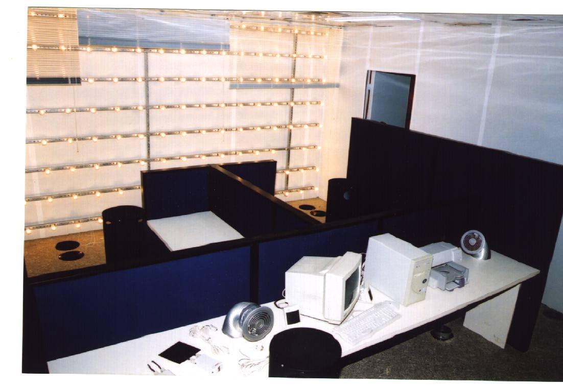 2 Ambiente de testes Para a alimentação de ar na cabine do mock-up o laboratório foi modificado de forma a atender as necessidades de