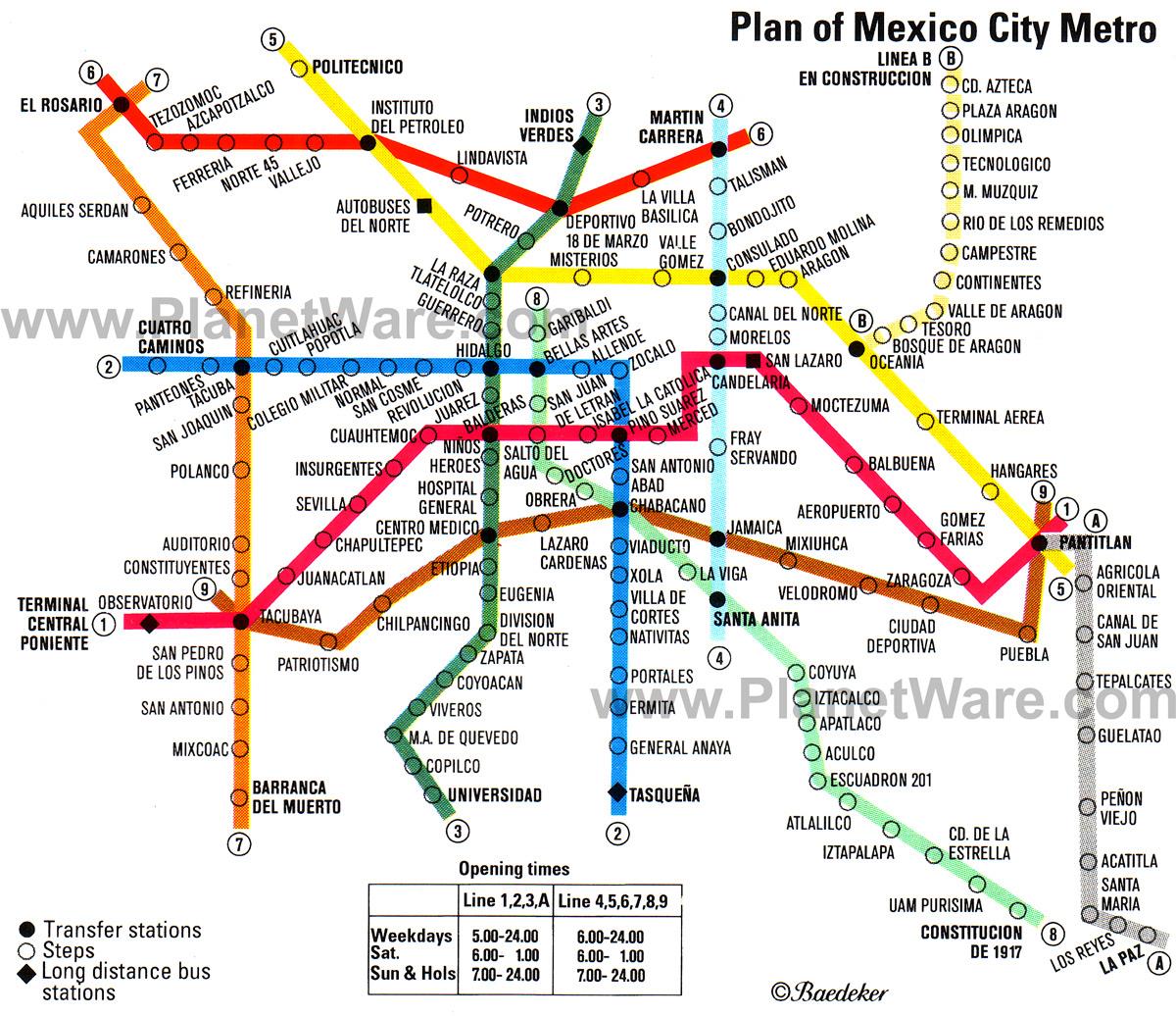 5 METRÔ MÉXICO DF Início das operações 1969 Dados da rede Fluxo 202 km de extensão 11 linhas 175 estações Cerca de 5,00 mi. Pax/dia Cidade Área (km 2 ) 1.