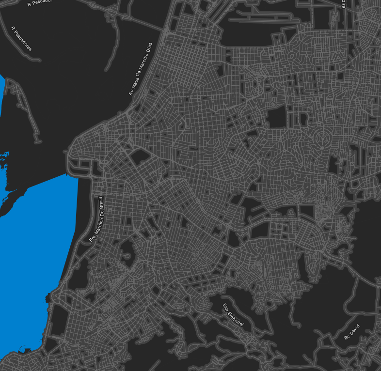 3.6 Mapa ao estilo Google Maps com texturas Este é um mapa da cidade de Porto Alegre / RS, customizado para imitar o estilo de