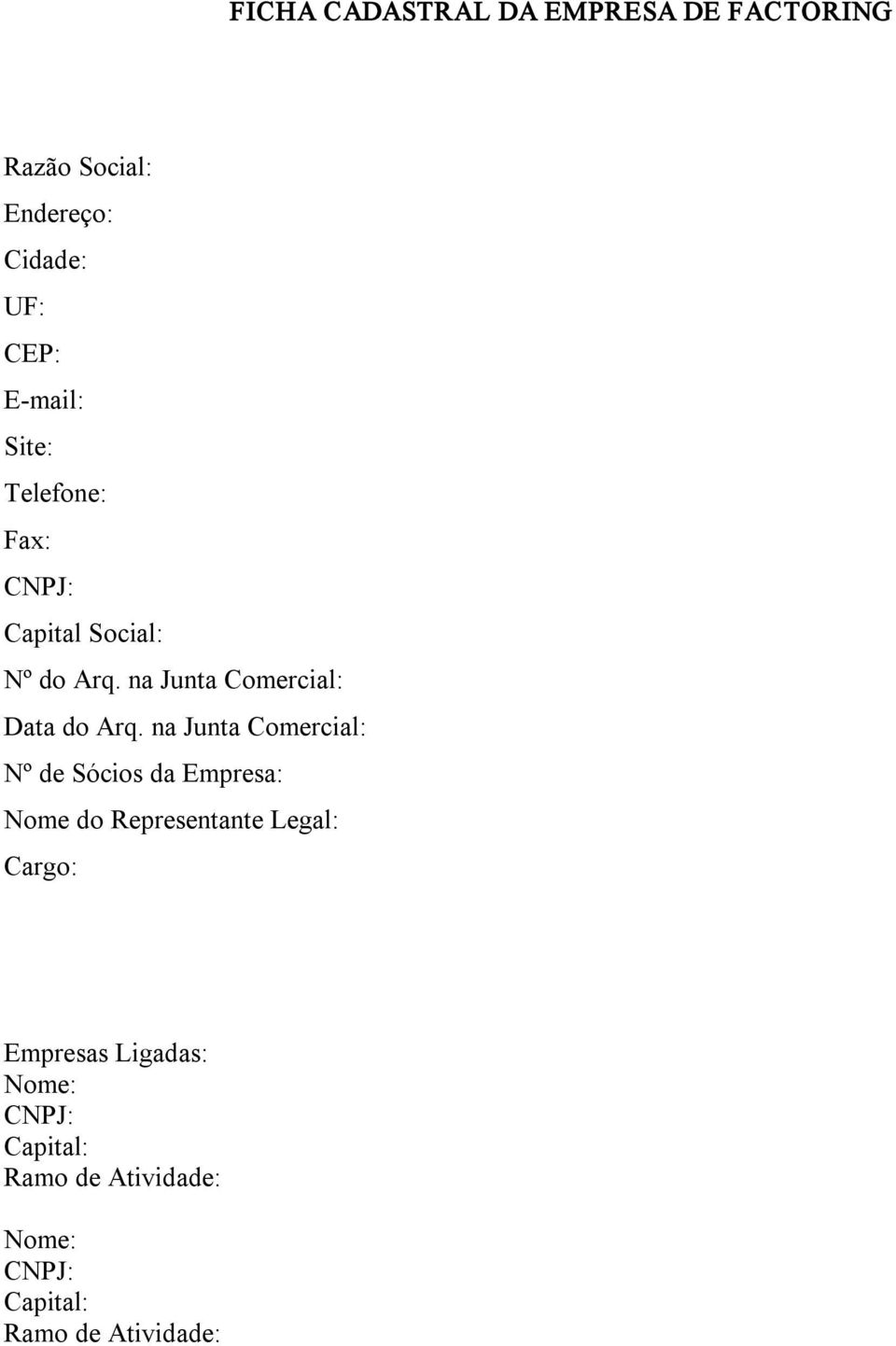 na Junta Comercial: Data do Arq.