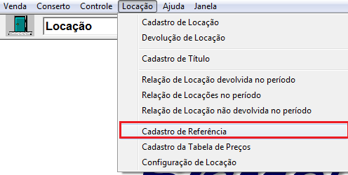 Cadastrar Referência Abra o módulo Games ou Locação,