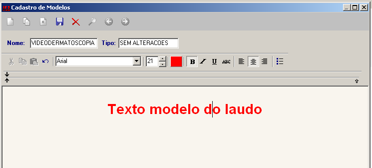 4.2.1.4 Procurando um Médico cadastrado Basta clicar no botão pesquisar na Barra de Ferramentas. Abrirá uma tela de pesquisa onde pode-se digitar um nome para pesquisa.