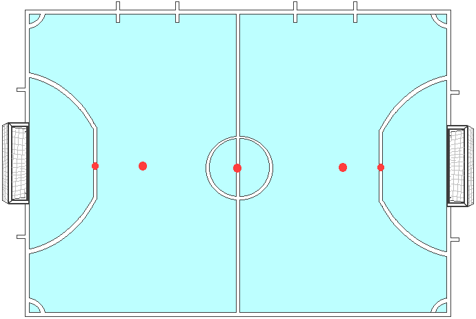 LEI 1 - Superfície de Jogo Zona de Substituições Substitutos Cronometrista Substitutos 25 cm 5 metros 10 metros 5 metros 5 metros